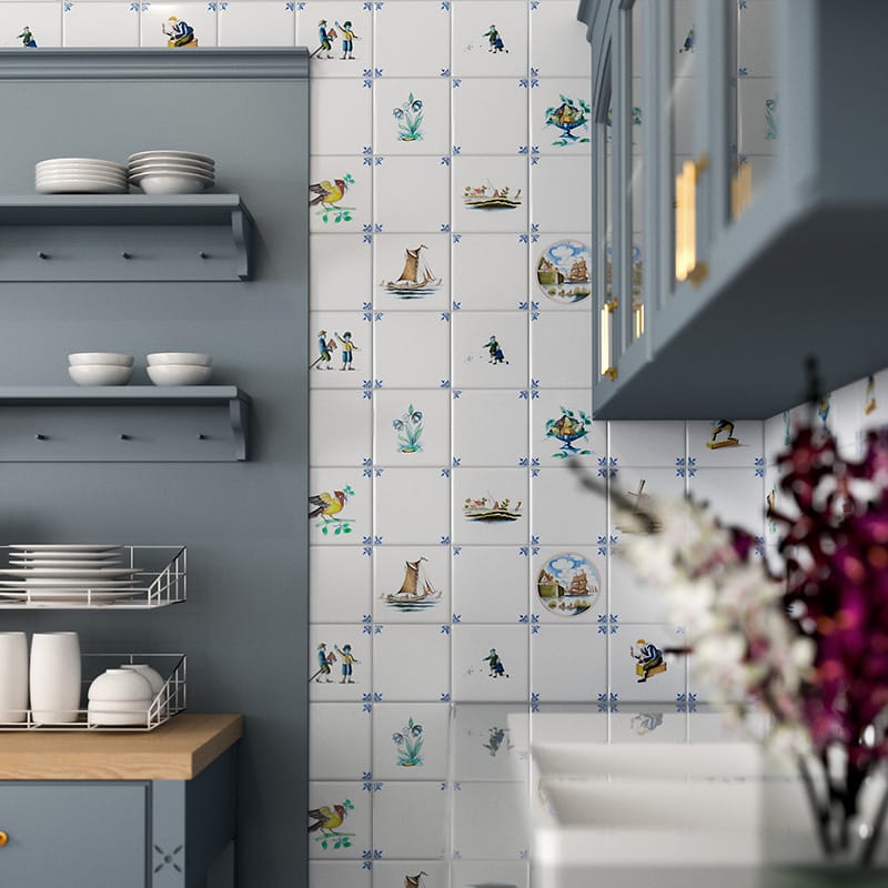 Bird Glazed Ceramic Tile 6Γ6 (WAM90006)