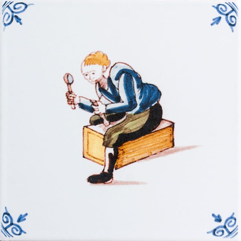 Woodwork 2 Glazed Ceramic Tile 6×6 Image
