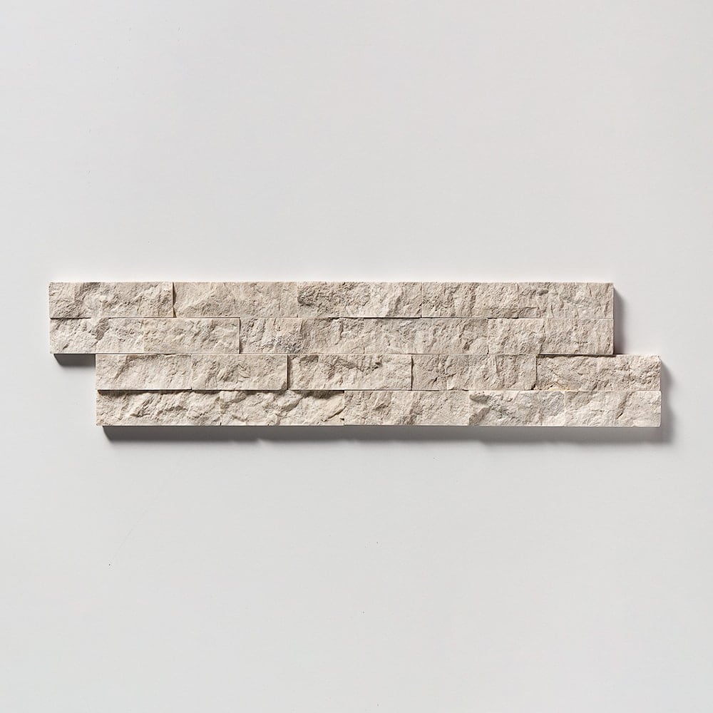 Desert Cream Rock Face 2×6 Marble Mosaic 12×14 Image