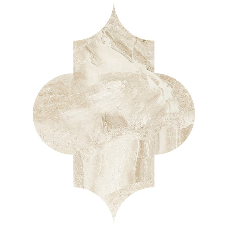 Arabesquette Diana Royal Polished Marble Waterjet Decos 6×8 1/4 Image