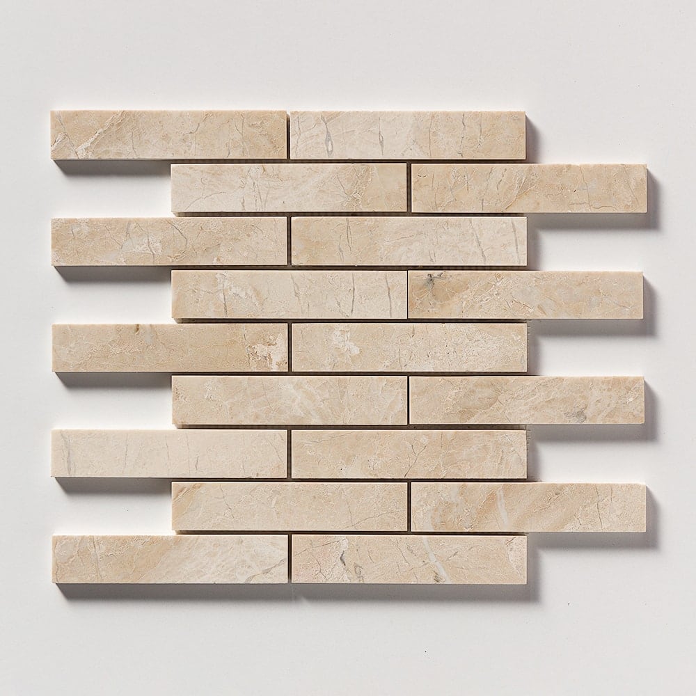 Diana Royal Polished 1 1/4×6 Marble Mosaic 12×12 Image