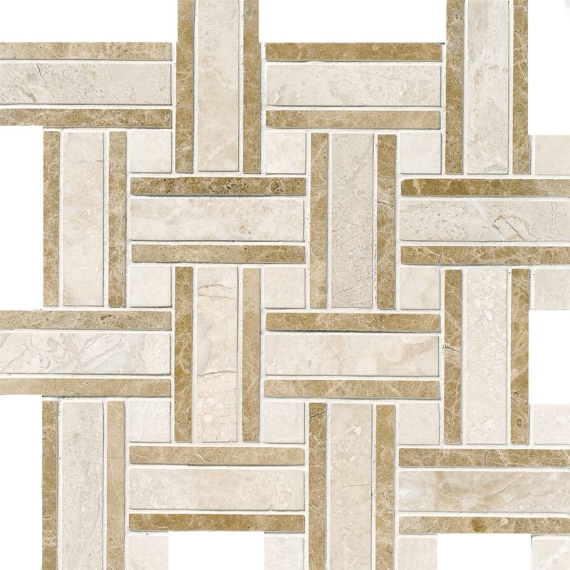 Diana Royal Polished Lattice Marble Mosaic 12×12 Image