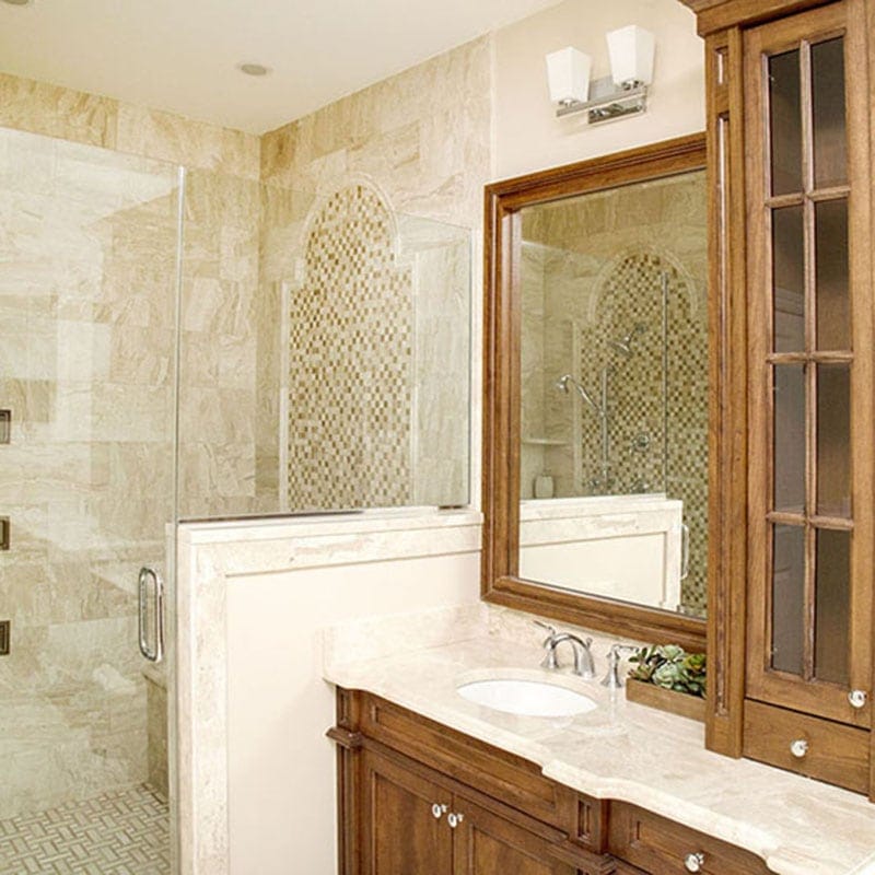 Diana Royal Polished 5/8×5/8 Marble Mosaic 12×12 (MS01171) Diana Royal Polished Cornice Marble Moldings 2×12 (ML00718) Diana Royal Polished Lattice Marble Mosaic 12×12 (MS01174) Diana Royal Polished Marble Tile 6×12 (TL15288)