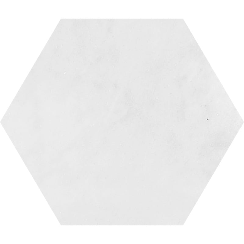 Hexagon Glacier Honed Marble Waterjet Decos 5 25/32×5 Image
