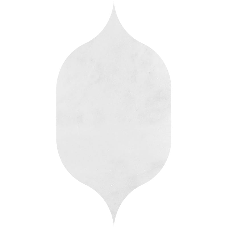 Gothic Arabesque Glacier Honed Marble Waterjet Decos 4 7/8×8 13/16 Image