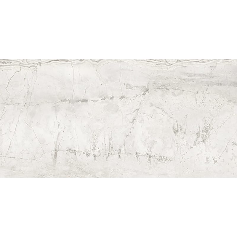 Romano White Polished Porcelain Tile 24×48 Image