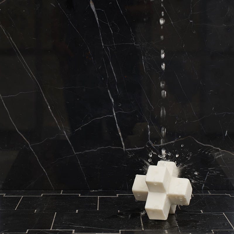 Black Honed Amulet Marble Mosaics 5 7/16×5 7/16