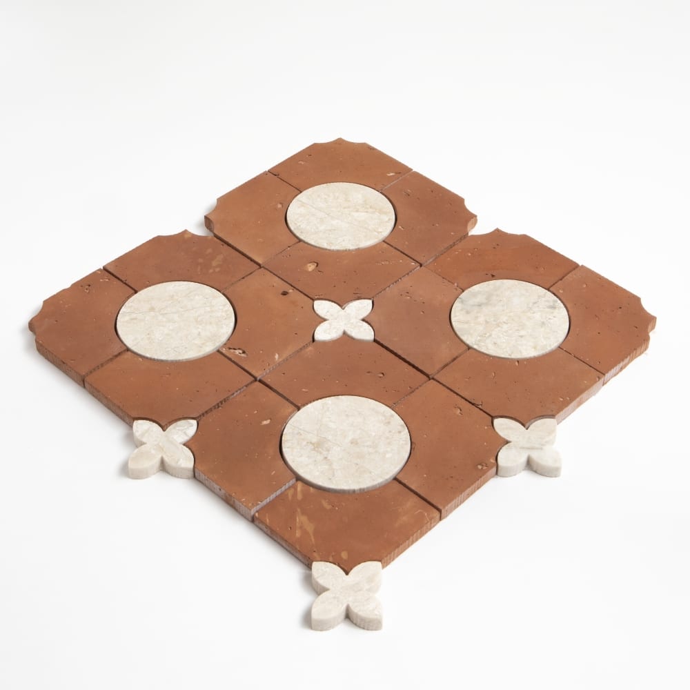 Diana Royal, Rustic Terracotta Honed Bocciolo Marble Mosaics 11 5/8Γ11 5/8 (YNR90455)