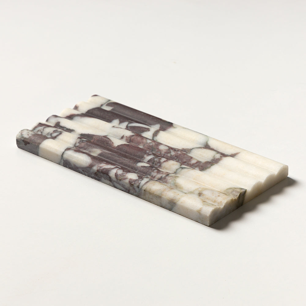Calacatta Viola Honed Flute Trim Marble Accent Tiles 6Γ12 (ML00955)