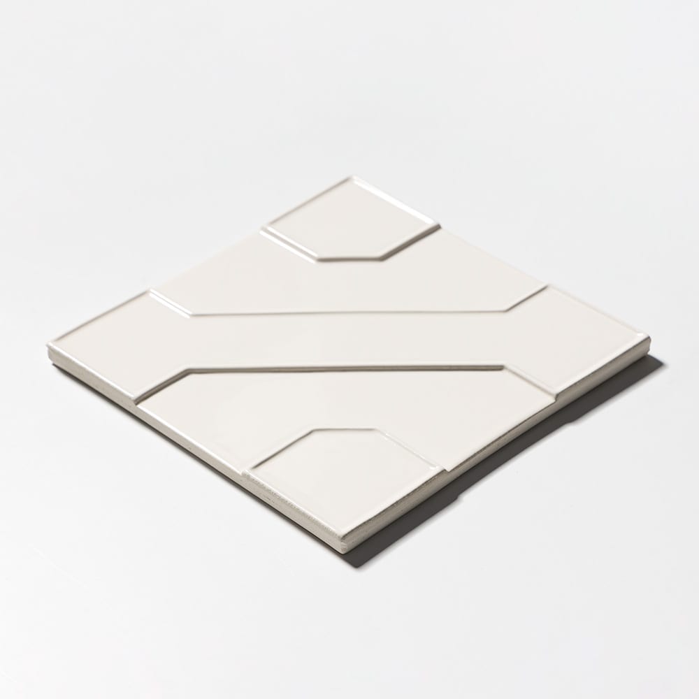 Autumn White Glossy Kodye Ceramic Accent Tiles 8×8 (TL80883)