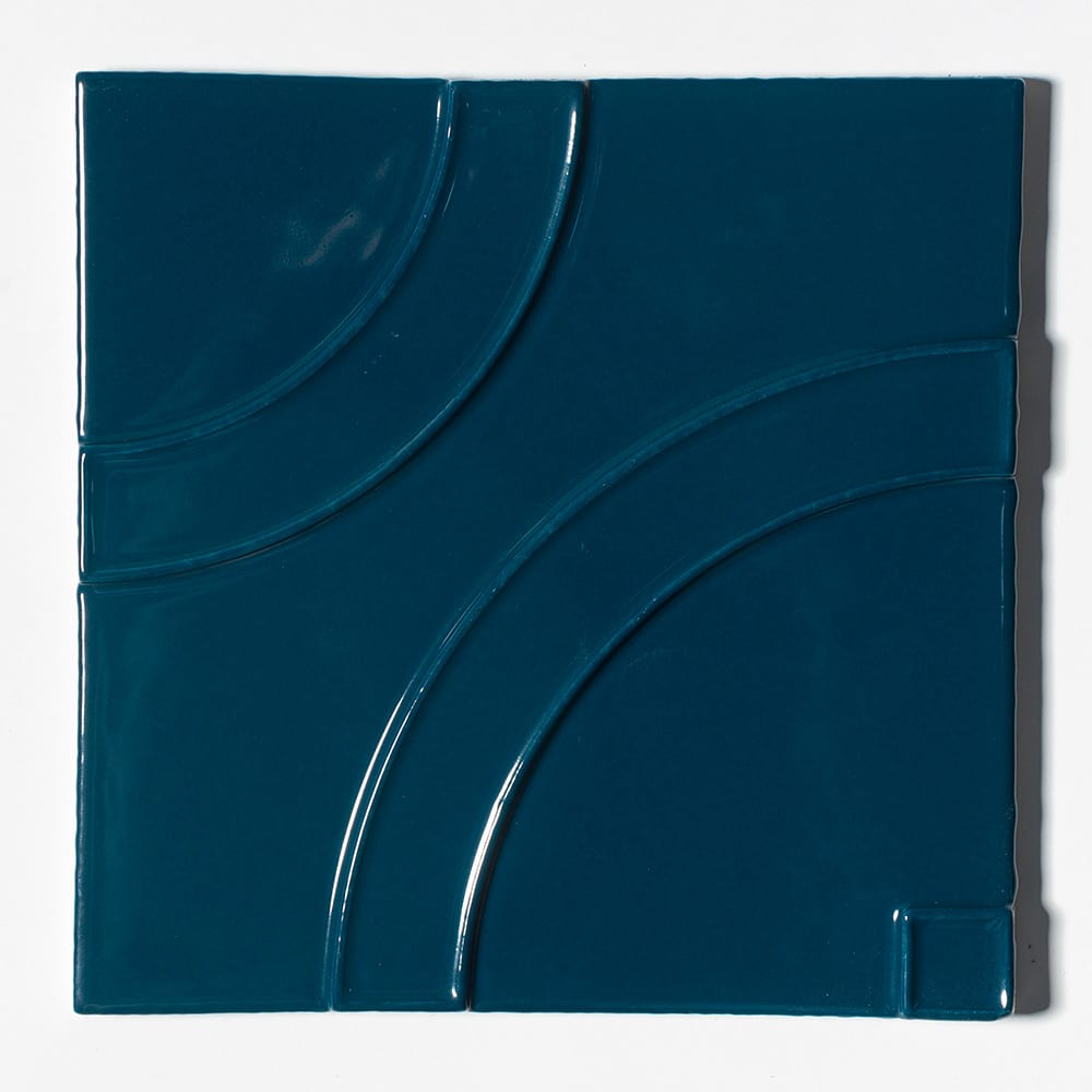 Bluebell Jazz Glossy Manukie Ceramic Accent Tiles 8×8 Image