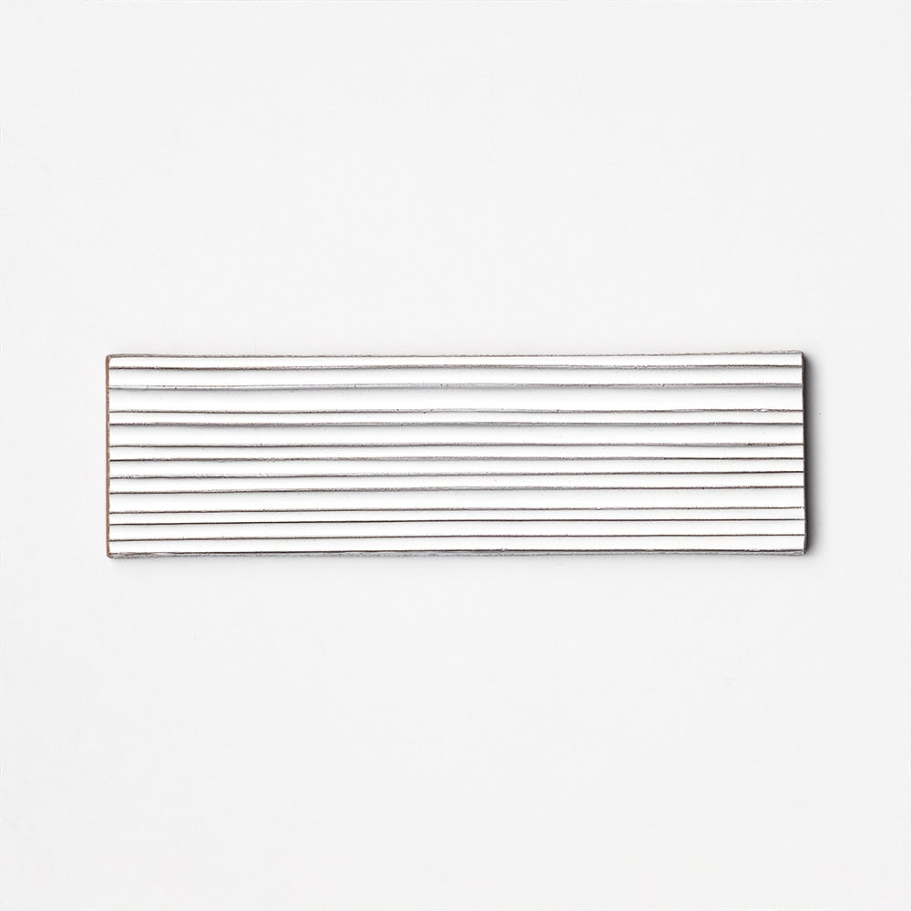 Royal White Glossy Legato Ceramic Wall Decos 2 1/4Γ7 7/8 Image