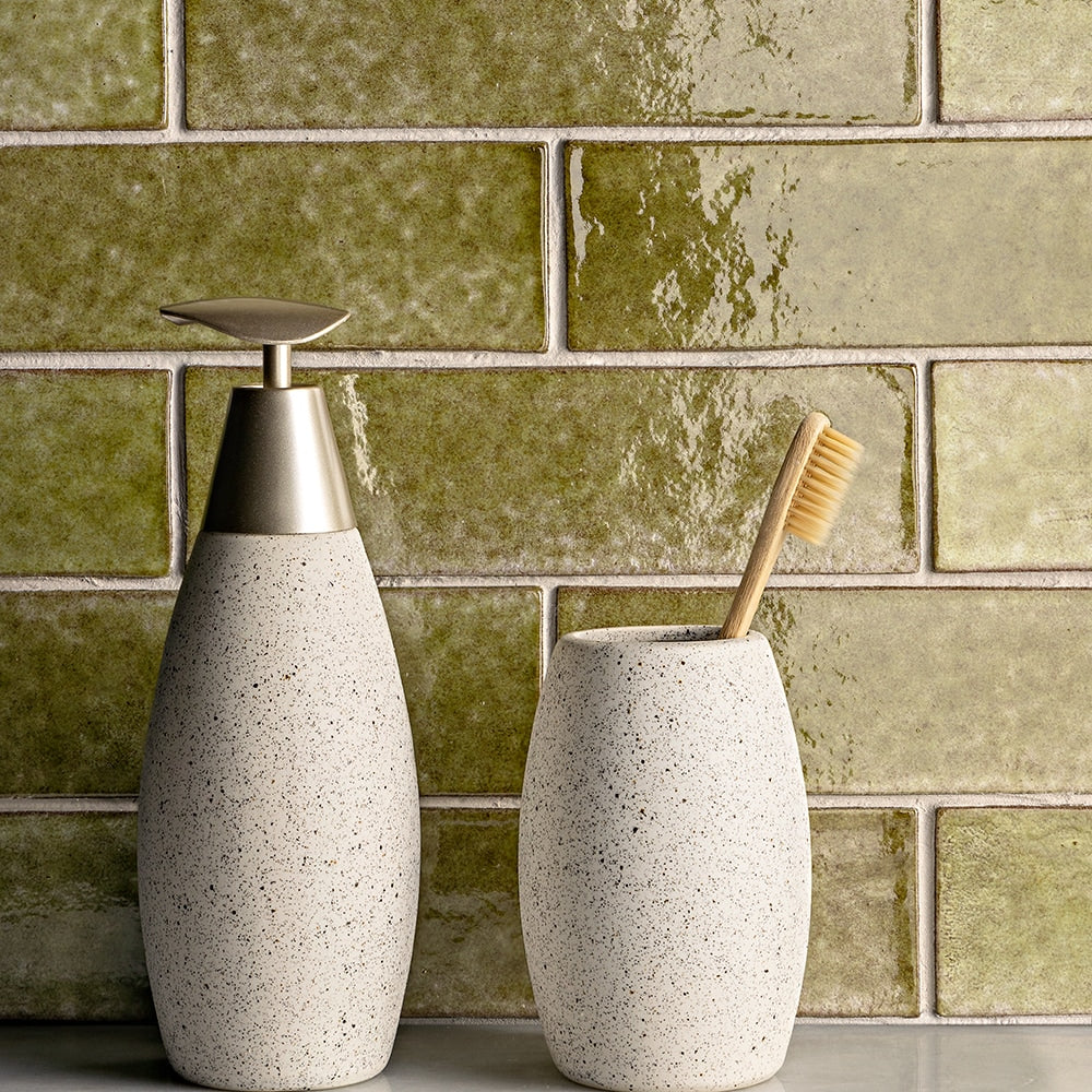 Seaweed Glossy Ceramic Tile 2 1/4×7 7/8 (TL80569)