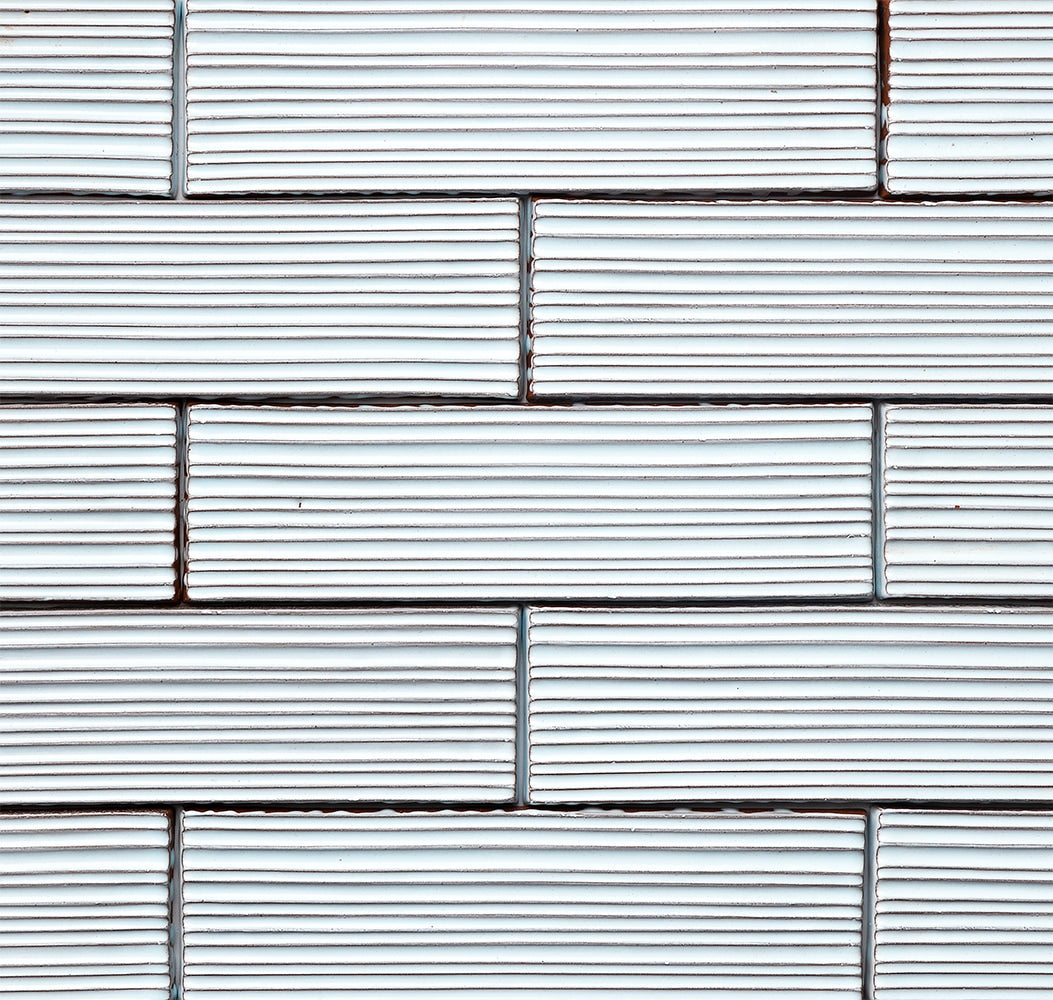 Marble Systems Forte Brick Studio Sky glossy brick tile pattern swatch β available at Surface Group