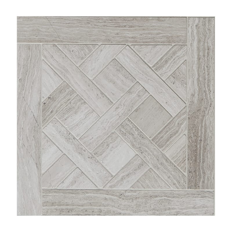 Parquet De Chantilly Haisa Light Honed Marble Waterjet Decos 8 1/2Γ8 1/2 Image