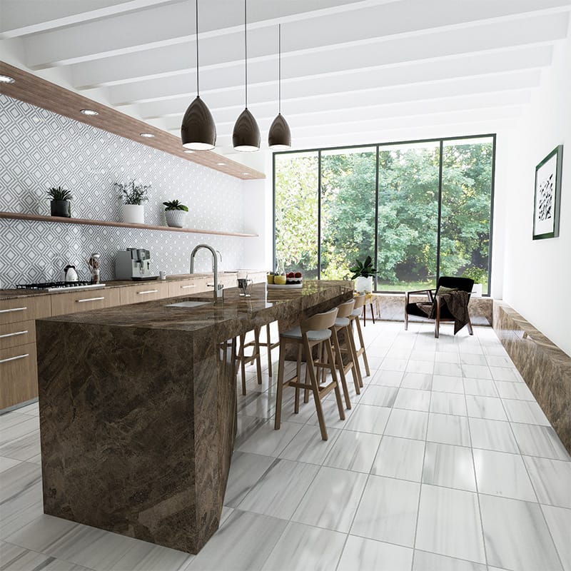 Frost White Honed Marble Tile 12Γ24 (TL17772)