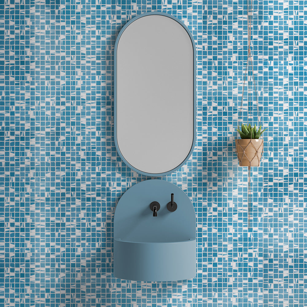 Gidget Blend Glossy 1×1 Ceramic Mosaic 12×12 (MS02180)