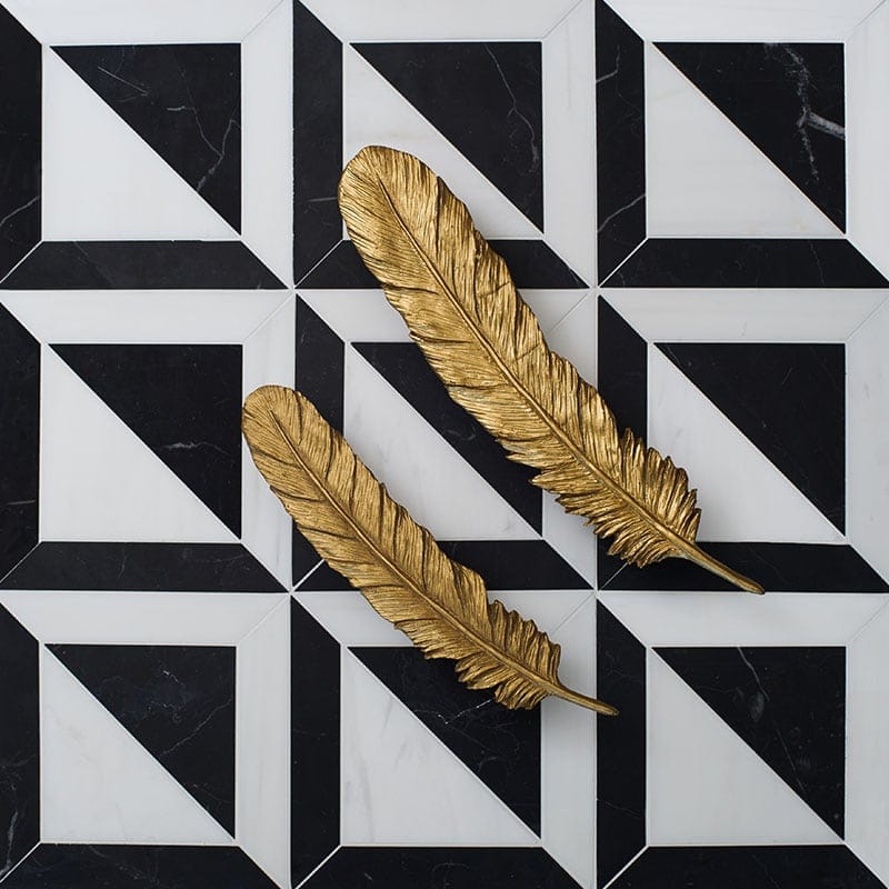 Black, Glacier Honed York Marble Mosaic 11 15/16×11 15/16 (MS01550)