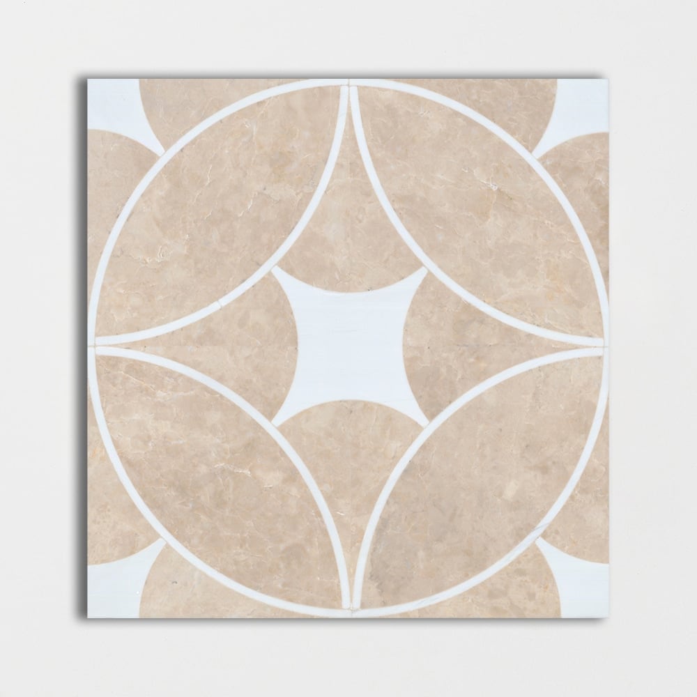 Graceful Folium Polished Marble Decorative 24×24 Image