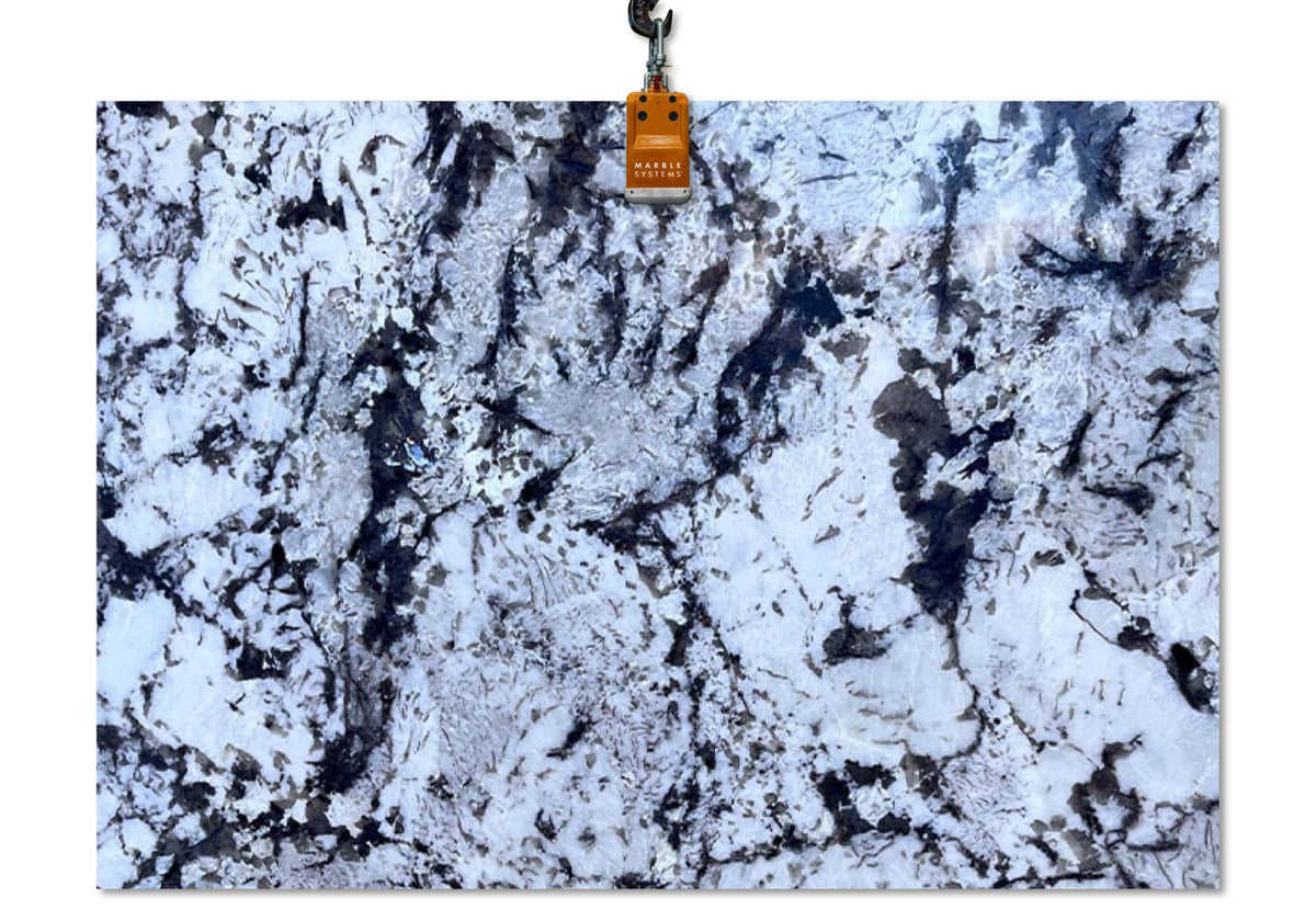 White Delicatus Polished Granite Slab Random