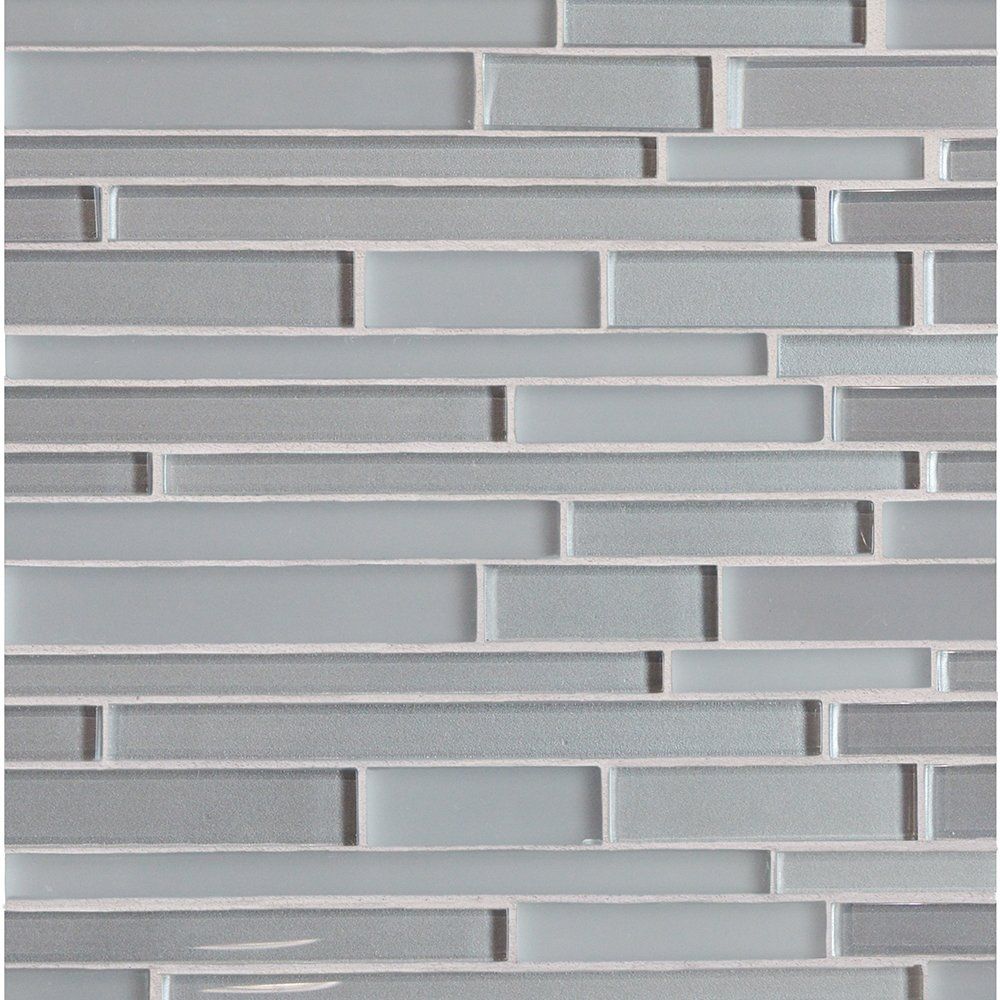 Marble Systems Gray glossy tile pattern swatch — available at Surface Group