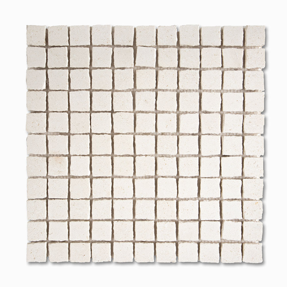 Champagne Honed Marble Mosaic 11 3/4 X 11 3/4 Image