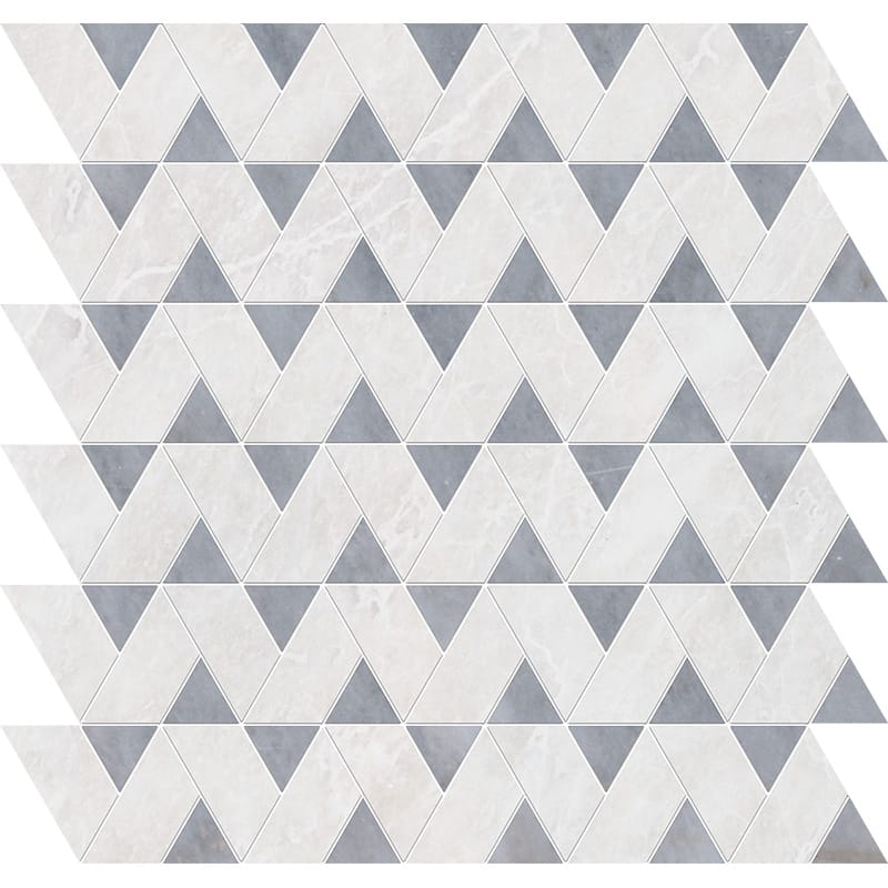 Iceberg, Allure Polished Monte Marble Mosaic 12 3/8×12 3/8 Image
