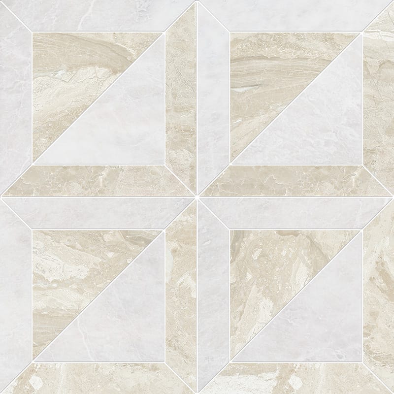 Iceberg, Diana Royal Polished York Marble Mosaic 11 15/16×11 15/16 Image