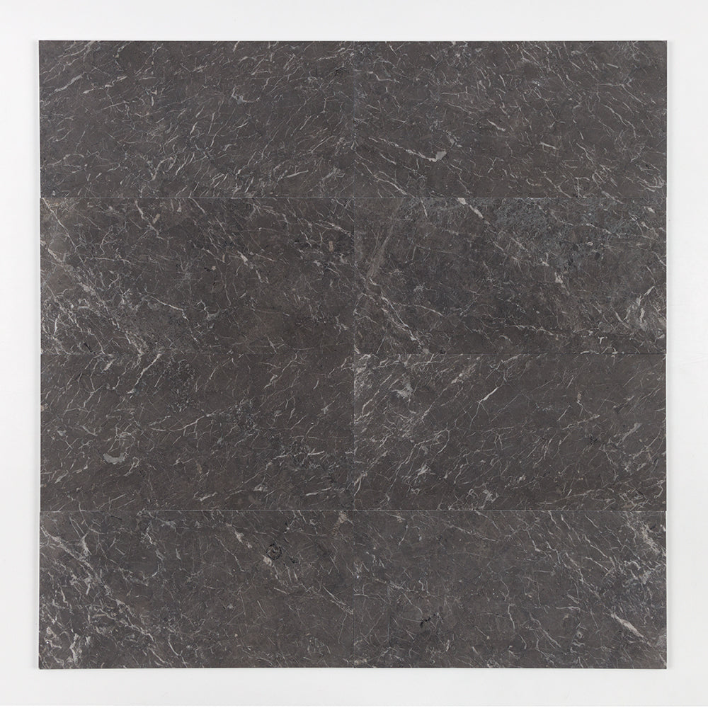 Marble Systems Iris Black Marble Iris Black matte marble tile pattern swatch — available at Surface Group