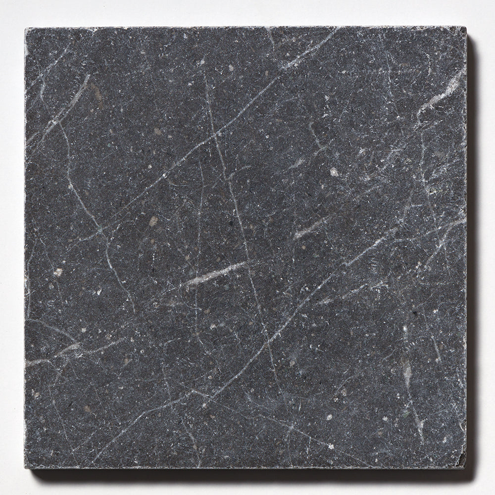 Iris Black Brushed Marble Tile 8×8 Image