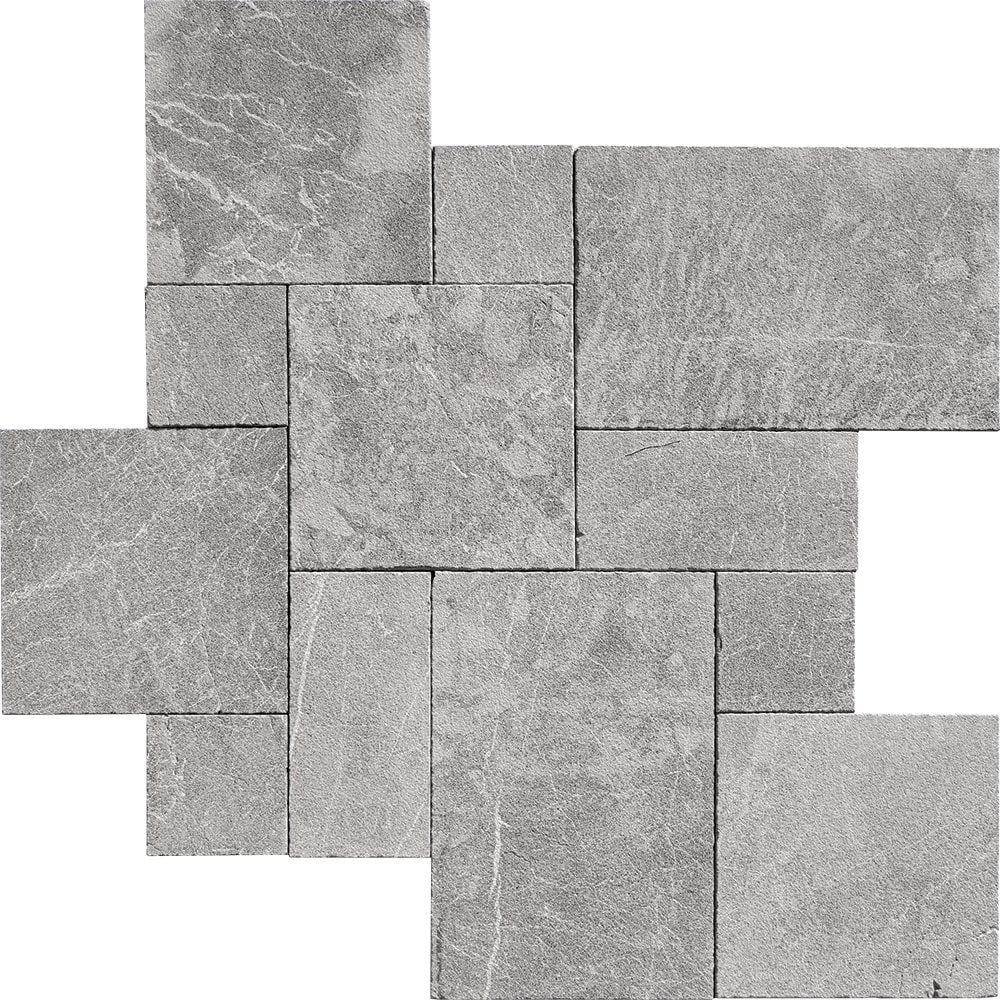 Marble Systems Iris Black Marble Iris Black textured marble tile pattern swatch — available at Surface Group