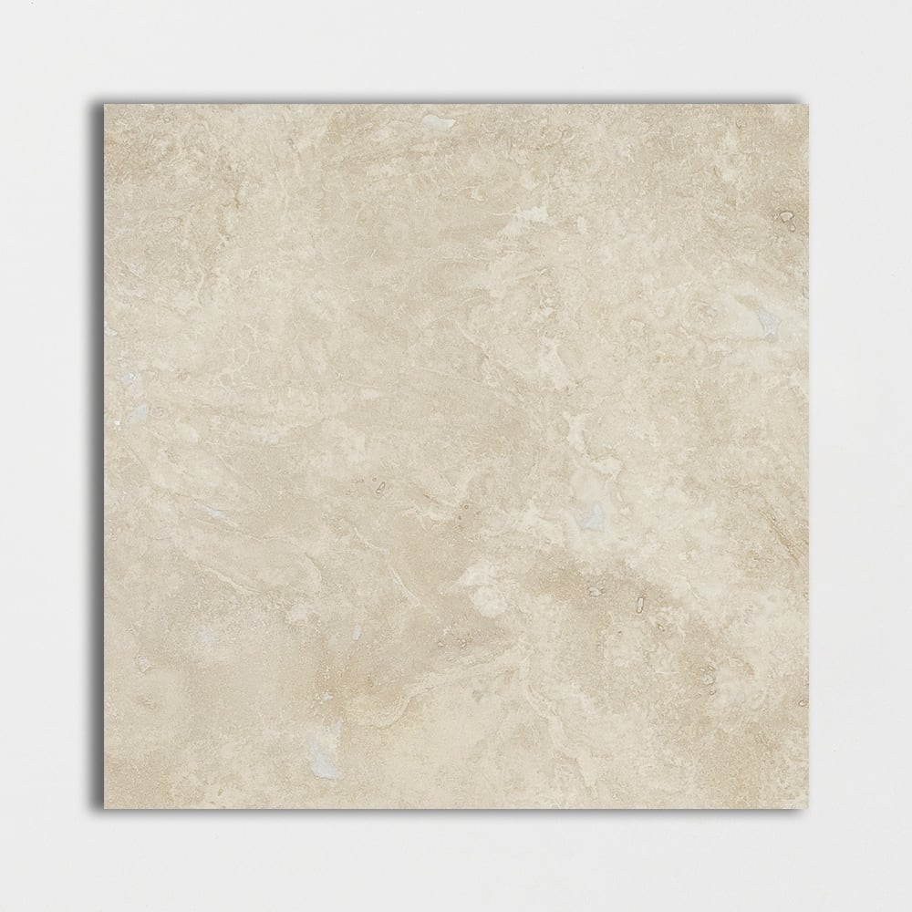 Ivory Honed Filled Travertine Tile 12×12 Image
