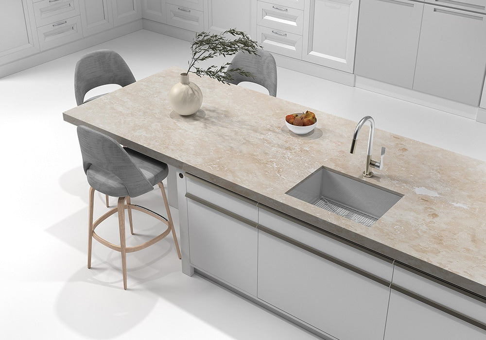 Ivory Honed Filled Travertine Slab Random 3/4 (SL10519)