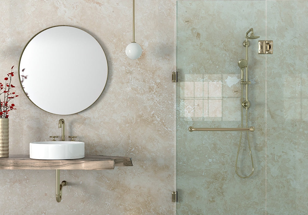Ivory Honed Filled Travertine Slab Random 3/4 (SL10519)