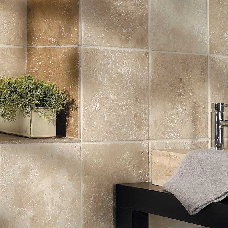 Ivory Antiqued Travertine Tile 12×12 (TL10417)
