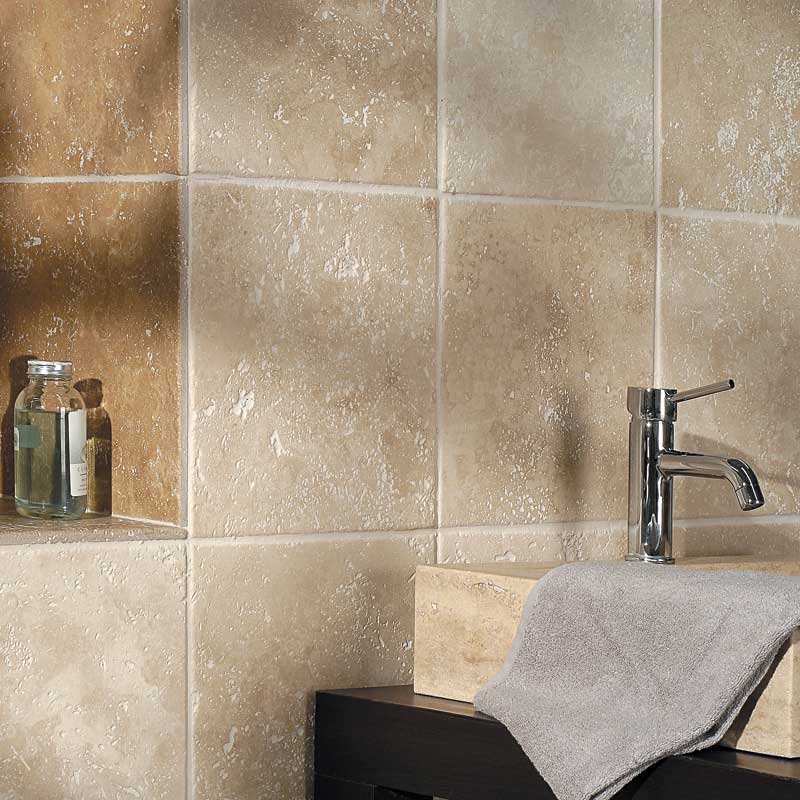 Ivory Antiqued Travertine Tile 12×12 (TL10417)