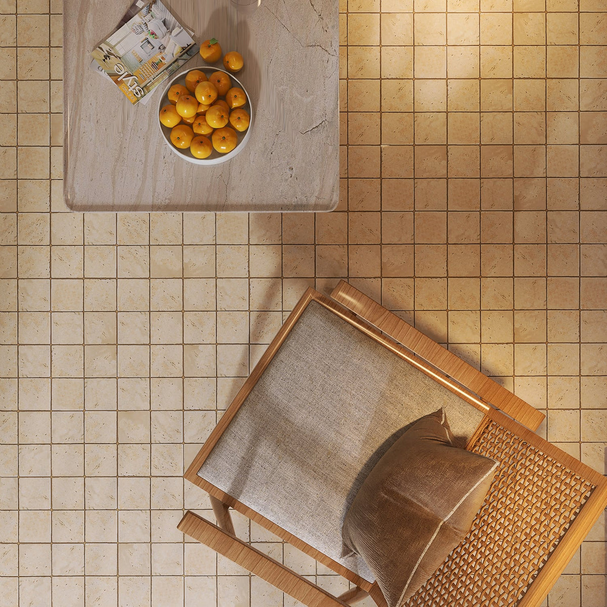 Ivory Tumbled Travertine Tile 4×4 (TL10367)