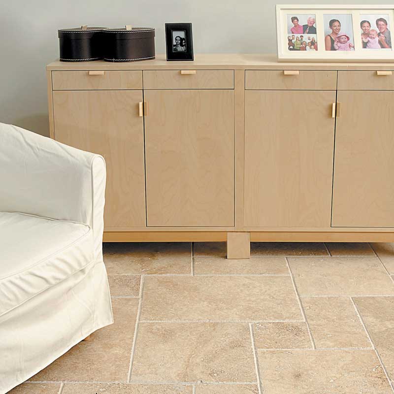 Ivory Pave Real Travertine Patterns Versailles Pattern (TL13440)