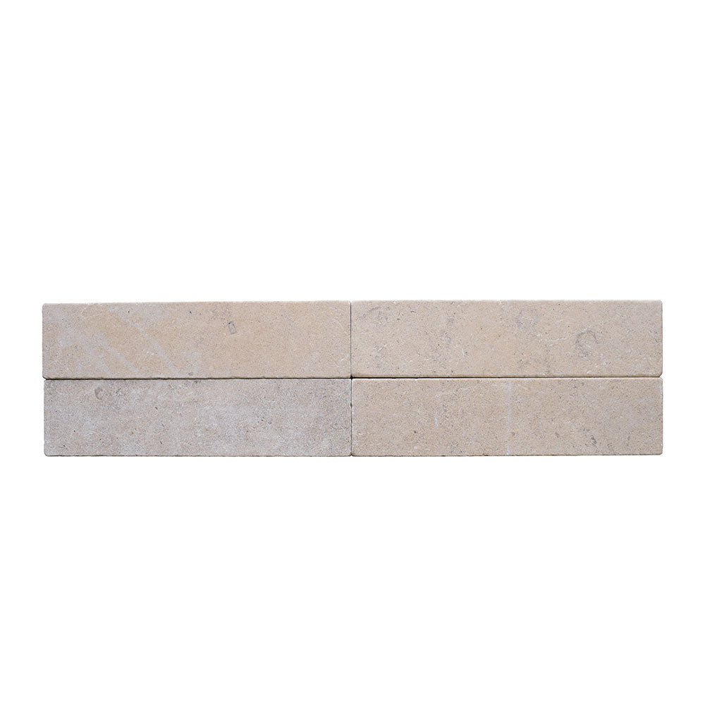 Marble Systems La Roche Limestone Acropolis satin limestone tile pattern swatch — available at Surface Group