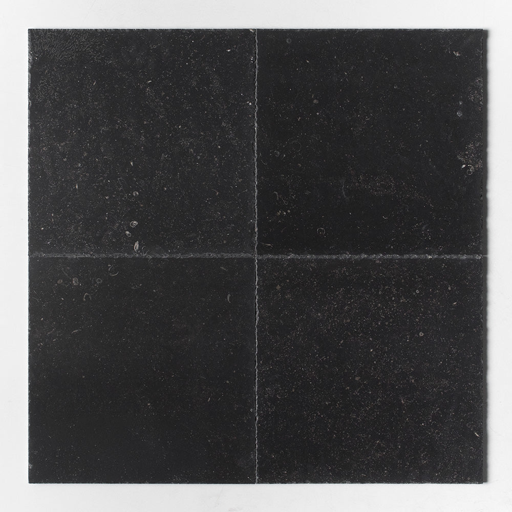 Marble Systems La Roche Limestone Belgium Blue textured limestone tile pattern swatch — available at Surface Group