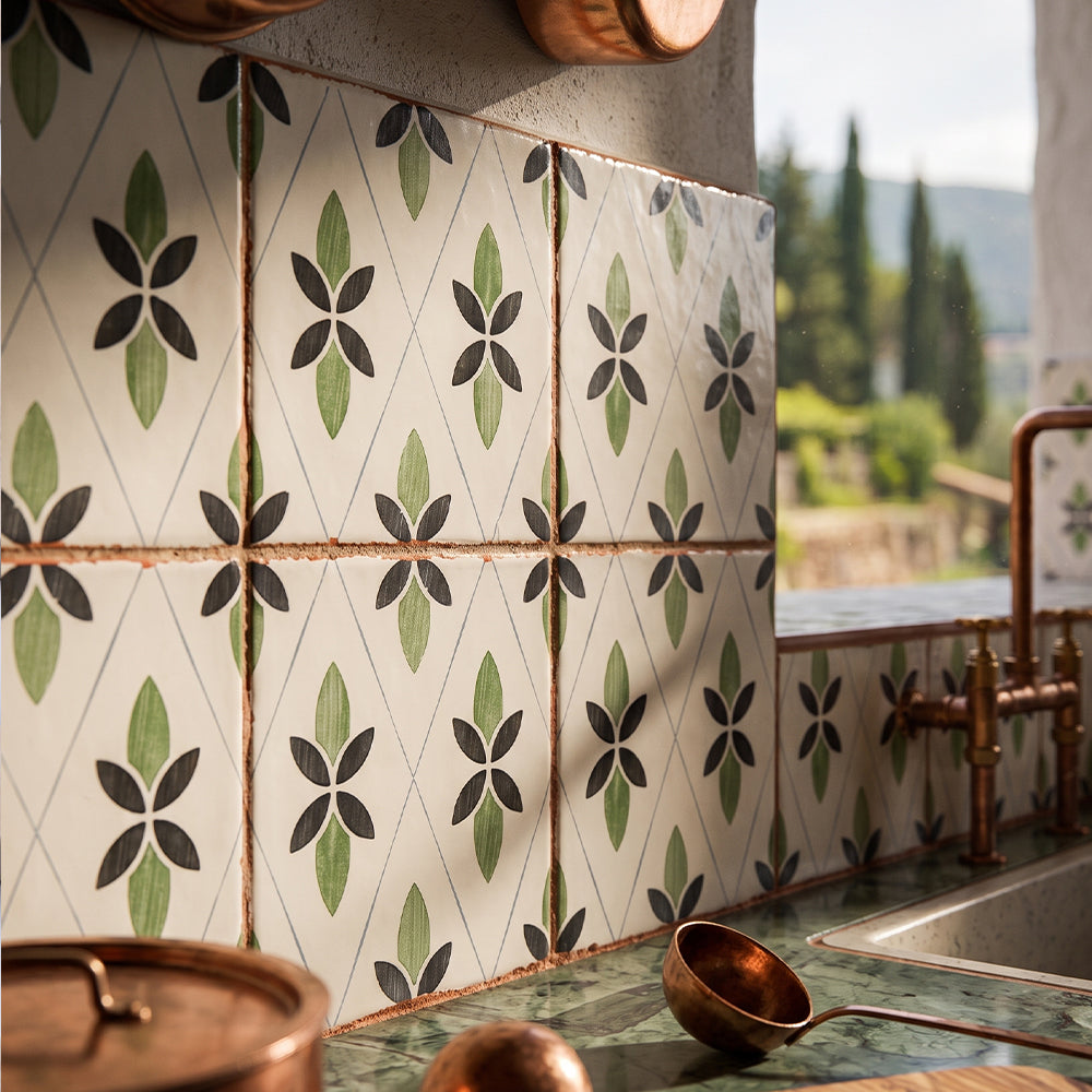 Evergreen Matte Glazed Terracotta Tiles 6×6 (TL80901)