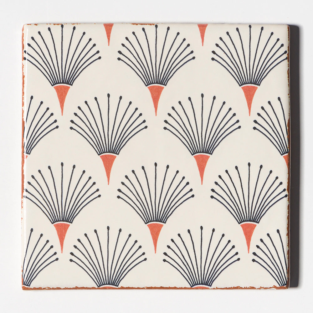 Fanned Matte Terracotta Tile 6×6 Image