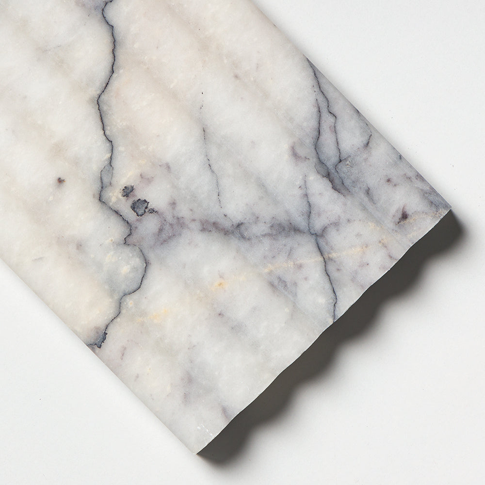 Lilac Honed Flute Trim Marble Accent Tiles 6×12 (ML00975)