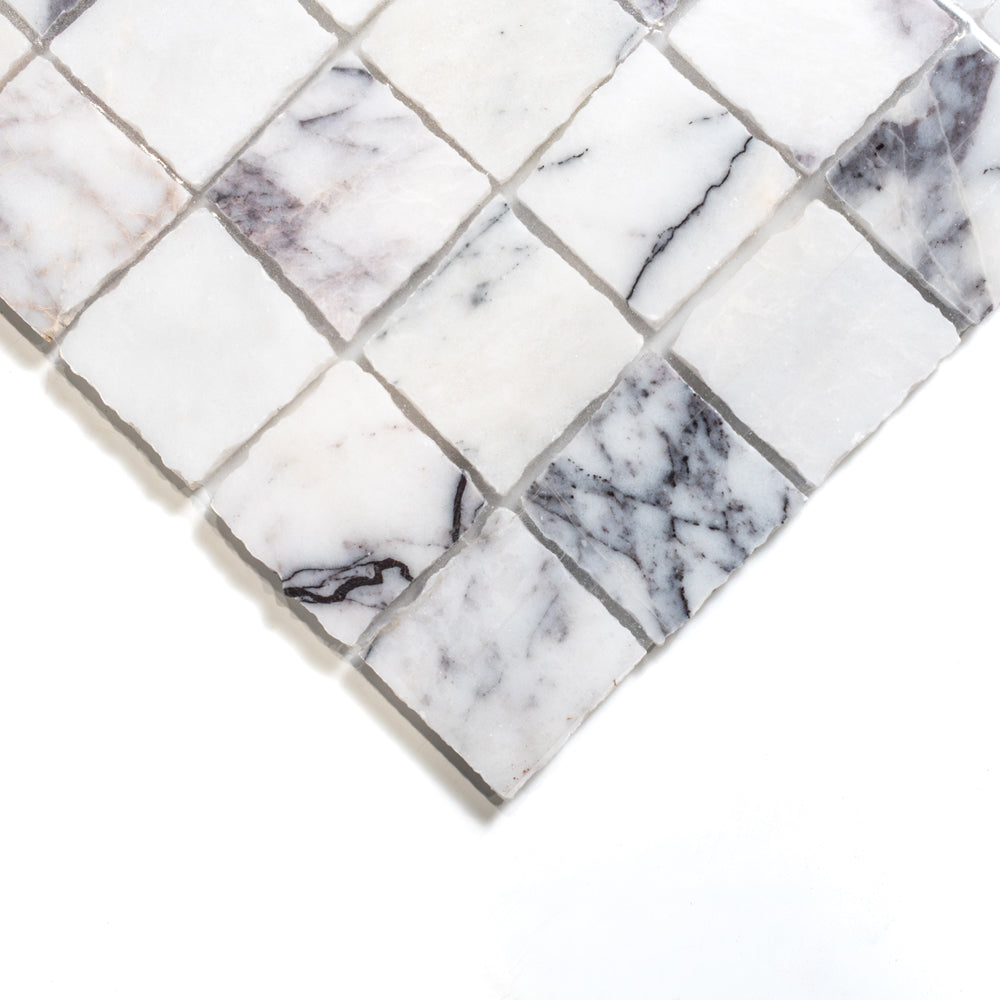 Lilac Honed Hand Clipped Marble Mosaics 12×12 (MS02787)