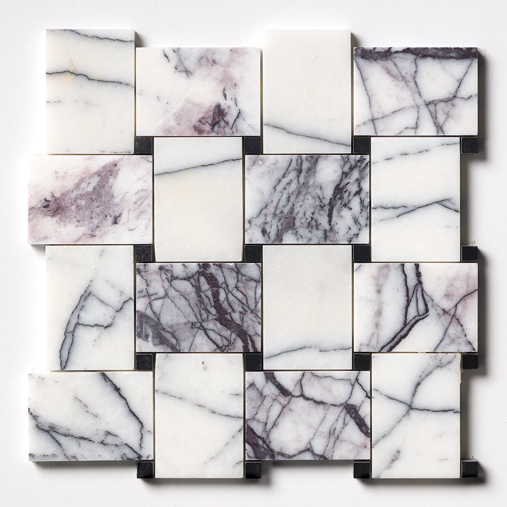 Lilac Honed Pinwheel Marble Mosaic 12×12 Image