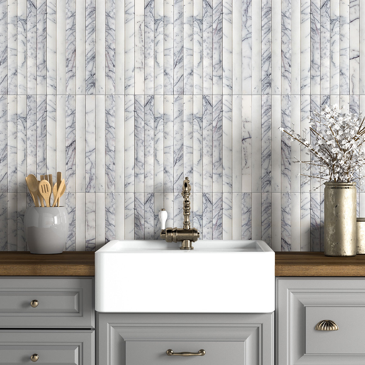 Lilac Honed Ion Marble Mosaic 12Γ12 (MS02553)