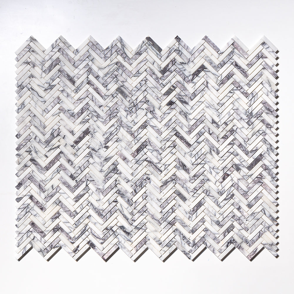 Marble Systems Lilac Marble Lilac matte marble tile pattern swatch — available at Surface Group