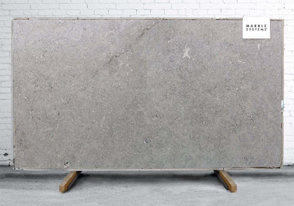 Borghamn Light Gray Honed Limestone Slab Random 1 1/4 Image