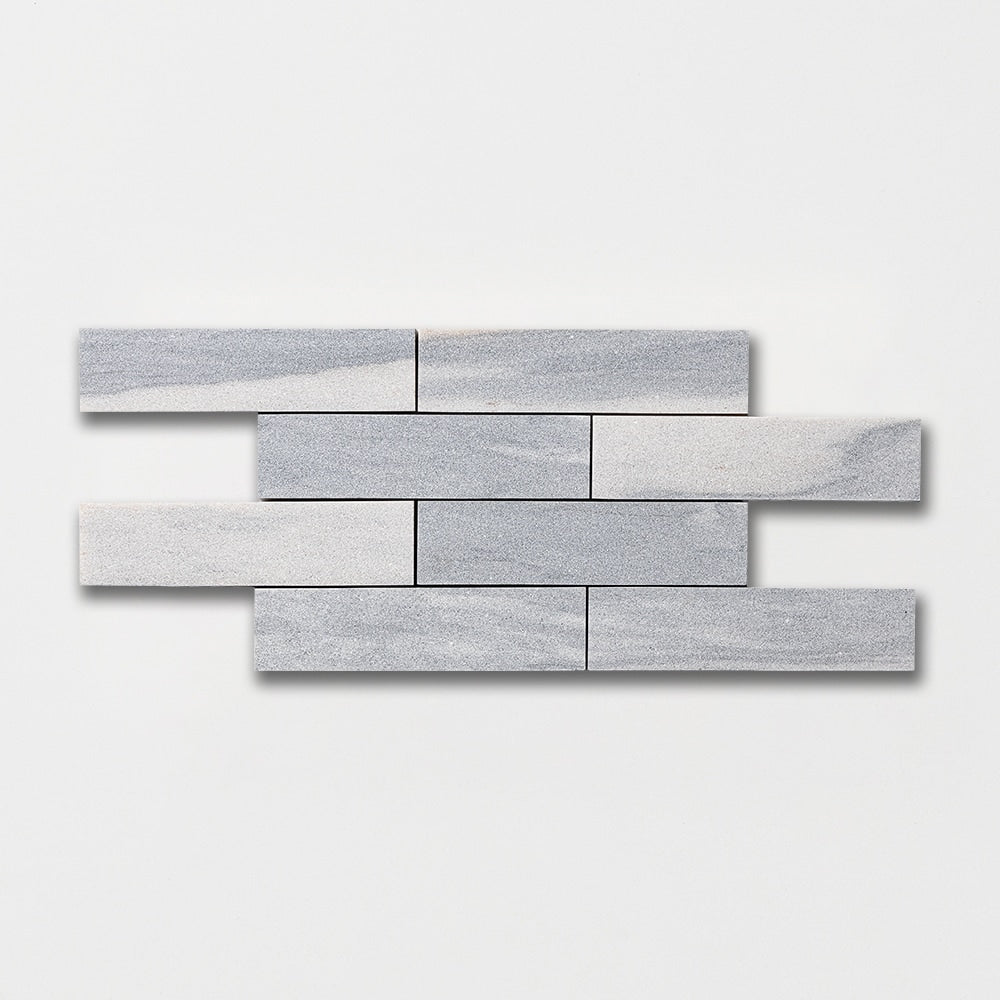 Marble Systems Long Subway Marble Brick Skyline rugged marble tile pattern swatch — available at Surface Group
