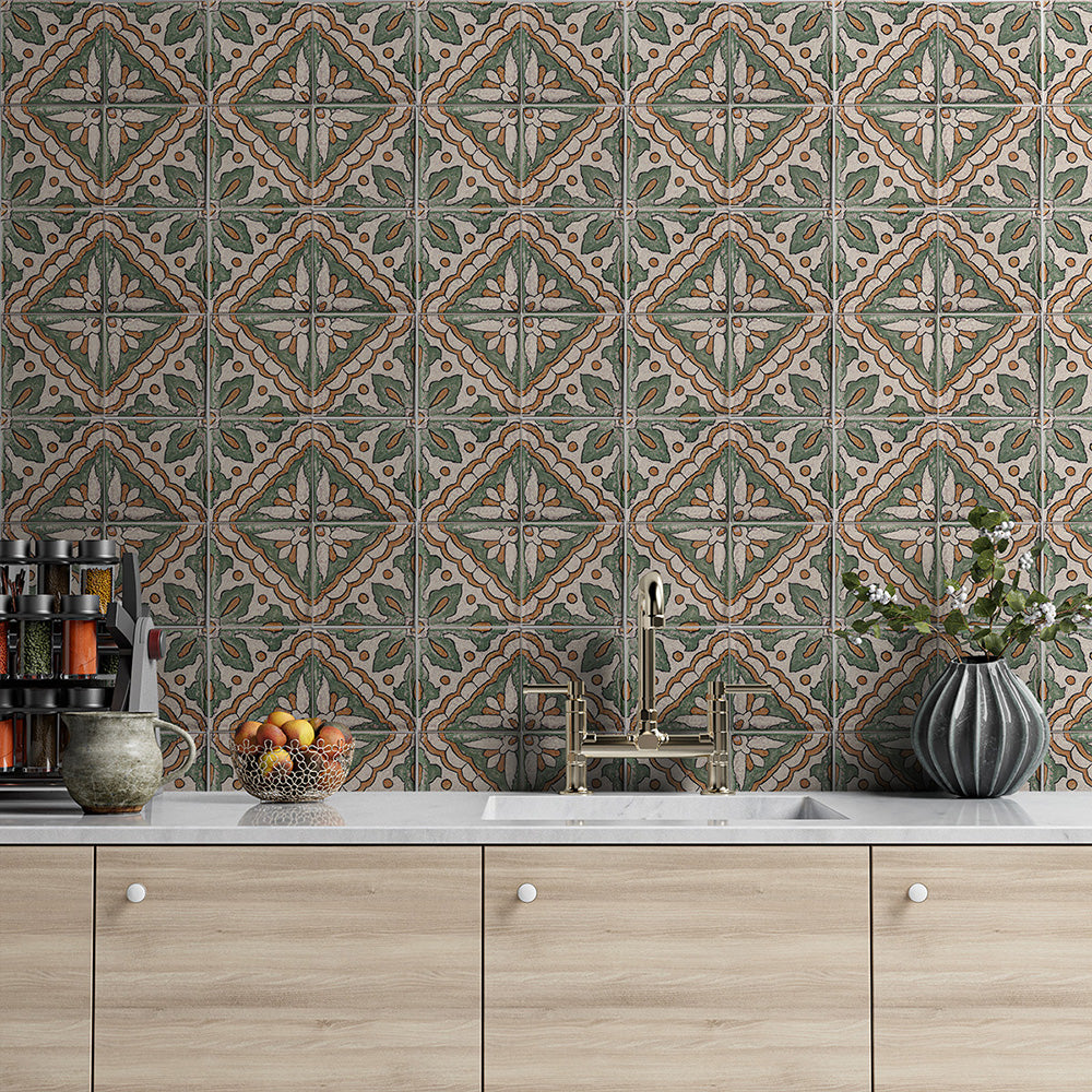 Raphael Glossy Terracotta Tile 6×6 (TL80749)